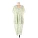 H&M Casual Dress: Green Acid Wash Print Dresses - Women's Size Medium