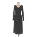 Who What Wear Casual Dress: Black Marled Dresses - Women's Size Small