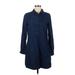 Old Navy Casual Dress - Shirtdress: Blue Dresses - Women's Size Medium