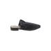Free People Flats: Slip-on Chunky Heel Casual Black Solid Shoes - Women's Size 36 - Almond Toe