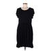 Heimish U.S.A Casual Dress - Mini Scoop Neck Short sleeves: Black Print Dresses - Women's Size Medium