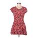 B.O.G Collective Casual Dress: Red Floral Dresses - Women's Size Medium