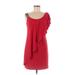 Betsy & Adam Casual Dress: Red Dresses - Women's Size 6