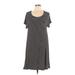 Old Navy Casual Dress - Mini Scoop Neck Short sleeves: Black Print Dresses - Women's Size Large