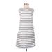 BeachLunchLounge Casual Dress - Shift Crew Neck Sleeveless: Gray Color Block Dresses - Women's Size X-Small