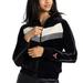 Women's Lusso Black Chicago Bulls Nixie Chevron Color-Block Raglan Full-Zip Track Jacket