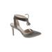 Vince Camuto Heels: Pumps Stilleto Cocktail Party Gray Print Shoes - Women's Size 7 1/2 - Pointed Toe