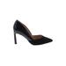 White House Black Market Heels: Pumps Stiletto Minimalist Black Solid Shoes - Women's Size 6 1/2 - Pointed Toe