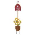 Regal Art & Gift Weather Resistant Metal Abstract & Geometric Garden Stake Metal in Blue/Red/Yellow | 45.75 H x 11.5 W x 1 D in | Wayfair 13621