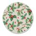 The Holiday Aisle® Holly 4 Pack Round Absorbent Stone Coaster Set Stoneware in Green/Red/White | 1.24 H x 4 W x 4 D in | Wayfair