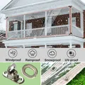 TarLII transparent avec œillets ovales rotatifs balcon gril anti-pluie terrasse pergola bâche