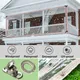 TarLII transparent avec œillets ovales rotatifs balcon gril anti-pluie terrasse pergola bâche