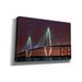 Latitude Run® Ravenel Bridge Twilight On Canvas by Rick Berk Print Metal in Indigo | 26 H x 40 W x 1.5 D in | Wayfair