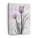 Wildon Home® Purple Tulips On Wood On Canvas Print Plastic | 51 H x 34 W x 1.25 D in | Wayfair C8081C0C16CD4B718E5271667C43B58B