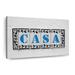 August Grove® Casa Sign - Wrapped Canvas Print Metal in Blue/White | 32 H x 48 W x 1.25 D in | Wayfair 39FBC4728D7A437E84F4EB2EA250A38D