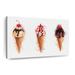 Latitude Run® Ice Cream Cones Splash On Canvas Print Canvas | 20 H x 30 W x 1.25 D in | Wayfair 21AA099C3815463688C076330DF2BB05