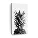 Bayou Breeze Black & White Pineapple - Wrapped Canvas Print Canvas in Black/Gray | 42 H x 21 W x 1.25 D in | Wayfair