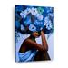 Red Barrel Studio® Girl w/ Blue Floral Hair On Canvas Print Canvas | 12 H x 8 W x 1 D in | Wayfair 41D198F915394381BA0BA5167276D949
