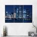 Latitude Run® Bright Downtown Chicago On Canvas 3 Pieces Set Canvas in Gray/White | 36 H x 57 W x 1.25 D in | Wayfair