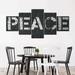 Wildon Home® Peace Word On Canvas 5 Pieces Set Canvas in Black | 42 H x 92 W x 1.25 D in | Wayfair F37F4BC760044B53AE88716F28228C25