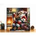 The Twillery Co.® Cozy Hearthside Stories: Santa's Christmas Tales - Wrapped Canvas Print Canvas in Red | 12 H x 12 W x 1 D in | Wayfair