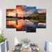 Loon Peak® Yosemite Park Sunset - 4 Piece Wrapped Canvas Multi-Piece Image Canvas in Green | 75 H x 48 W x 1.25 D in | Wayfair