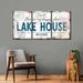 Loon Peak® Lake House Welcome Multi Piece Canvas Print Canvas in Blue/Green | 39 H x 80 W x 1.25 D in | Wayfair 6767B95724A14E20B7256F7F89597ADE