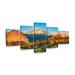 Loon Peak® Pikes Peak Mountainscape - 5 Piece Wrapped Canvas Set in Green | Wayfair C6AFAD6F353843B2A5510108983958BF