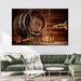 Gracie Oaks Whiskey Barrel Dispenser - 3 Piece Wrapped Canvas Multi-Piece Image Canvas in Gray/White | 57 H x 36 W x 1.25 D in | Wayfair