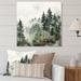 Millwood Pines Pine Tree Misty Morning I - Landscapes Metal Wall Art Prints Metal in White | 36 H x 36 W x 1 D in | Wayfair