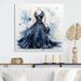 House of Hampton® Fashion Dress Delight Pointillism I - Fashion Metal Wall Decor Metal in Blue | 29 H x 29 W in | Wayfair