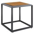 Stance Outdoor Patio Aluminum Side Table - East End Imports EEI-3022-GRY-NAT