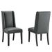 Baron Dining Chair Vinyl Set of 2 - East End Imports EEI-2747-GRY-SET