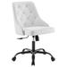 Distinct Tufted Swivel Upholstered Office Chair - East End Imports EEI-4369-BLK-WHI