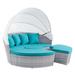 Scottsdale Canopy Sunbrella® Outdoor Patio Daybed - East End Imports EEI-4443-LGR-ARU