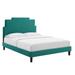 Lindsey Performance Velvet Twin Platform Bed - East End Imports MOD-6897-TEA