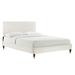 Yasmine Channel Tufted Performance Velvet King Platform Bed - East End Imports MOD-7012-WHI