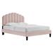 Daisy Performance Velvet Twin Platform Bed - East End Imports MOD-7043-PNK