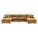 Commix Down Filled Overstuffed Performance Velvet 6-Piece Sectional Sofa - East End Imports EEI-4821-COG