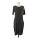 Lularoe Casual Dress - Sheath: Black Polka Dots Dresses - Women's Size Medium