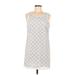 Apt. 9 Casual Dress - Mini Scoop Neck Sleeveless: Gray Dresses - Women's Size Medium Petite