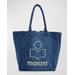 Yenky Laser-print Denim Tote Bag