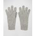 Grey Split Cuff Cashmere Gloves