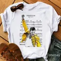 Vintage freddy Mercury T-Shirt abbigliamento donna Queen Band T Shirt Summer Harajuku Top donna