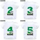 Happy Birthday Football Boys T-shirts 1 2 3 4 5 6 7 8 9 Years Kids Custom Name Soccer Clothes Funny
