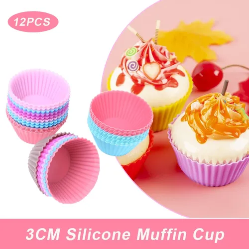 12 teile/satz Muffin Tasse 3cm Mini Kuchen form runde Muffin Cupcake nach Hause DIY Backformen