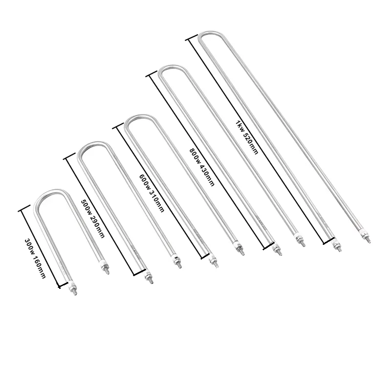 U Form elektrisches Heizelement 220V für Luftrohr ofen heizung Edelstahl 300 500w 600w 800w 1000w w