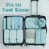 Set di borse da viaggio da 7 pezzi Set di valigie Organizer per valigie Set di valigie borsa a cubo