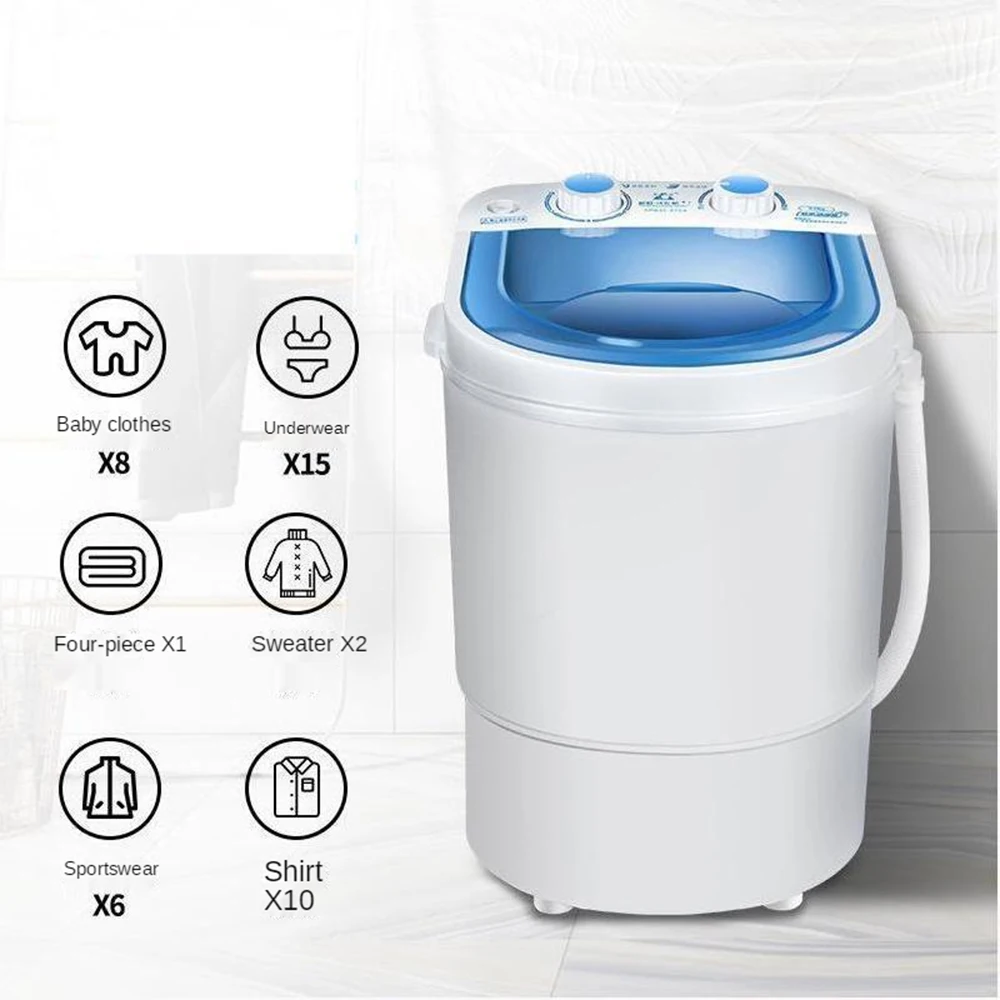 260 W große Waschmaschine tragbar mit Trocknereimer für Kleidung, Schuhe, Mini-Waschmaschinen, automatische Socken-Unterwäsche-Waschmaschine, UK