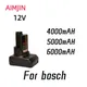 Für bosch 4000-6000mah 12V Li-Ionen-Akku ersetzen für bosch Akku-Elektro bohrer Schrauben dreher